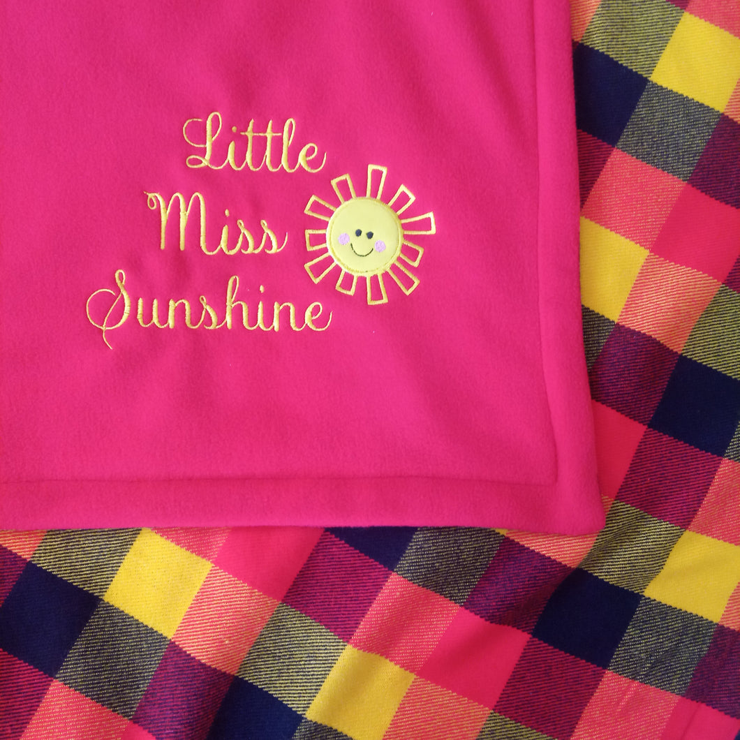 Little Miss Sunshine Maasai Fleece Blankie