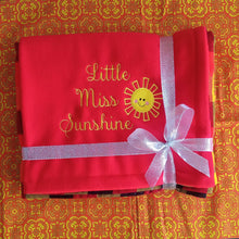 Load image into Gallery viewer, Little Miss Sunshine Maasai Fleece Blankie
