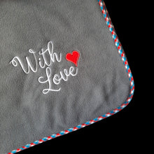 Load image into Gallery viewer, Namelok Border Fleece Blanket

